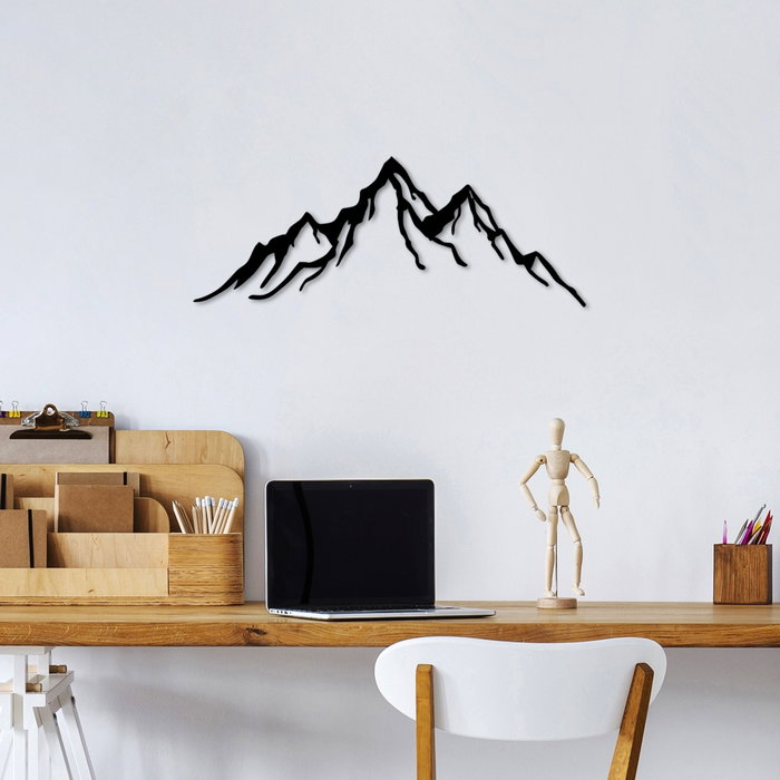 Wallity Mountain - 11 Escultura de pared negra